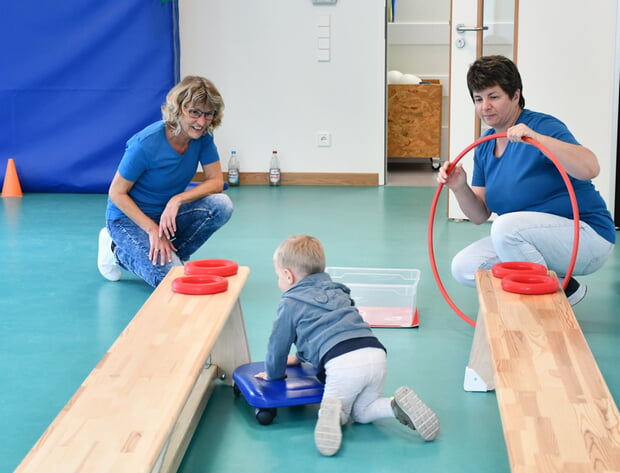 In den Räumen der Kita konnten sich die kleinen Besucher bewegen und vieles ausprobieren.