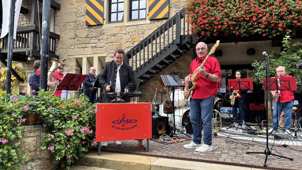 Michael Preusch unterstützte die Ü50-Gruppe am Amboss