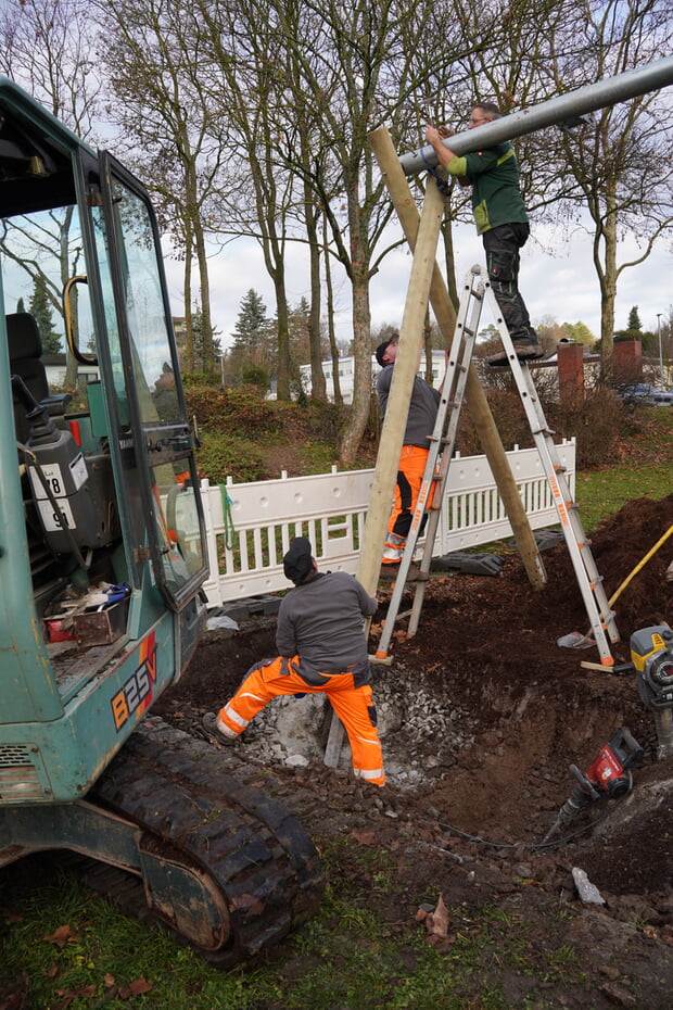 An der Seilbahn musste vom Bauhof ein Tr&auml;ger ausgetauscht werden.
