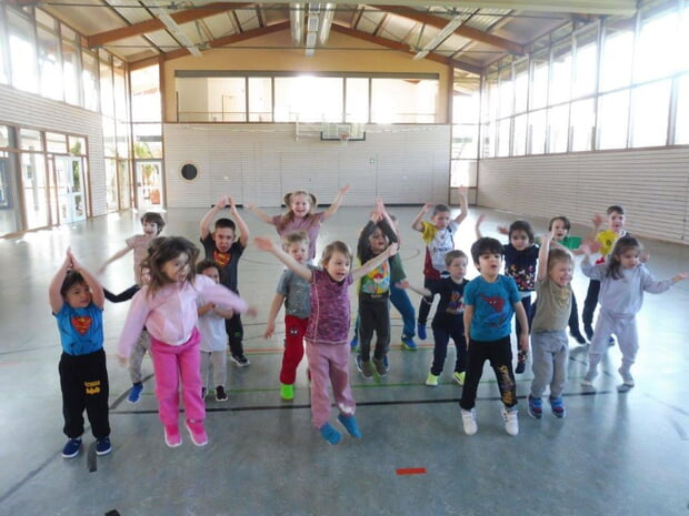 Die kleinen Sportler in Aktion