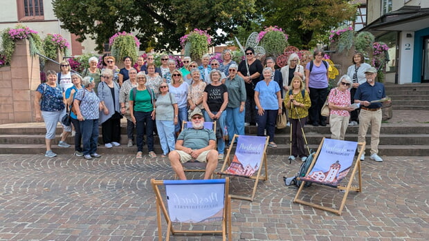 Gruppenbild auf dem Marktplatz von Mosbach