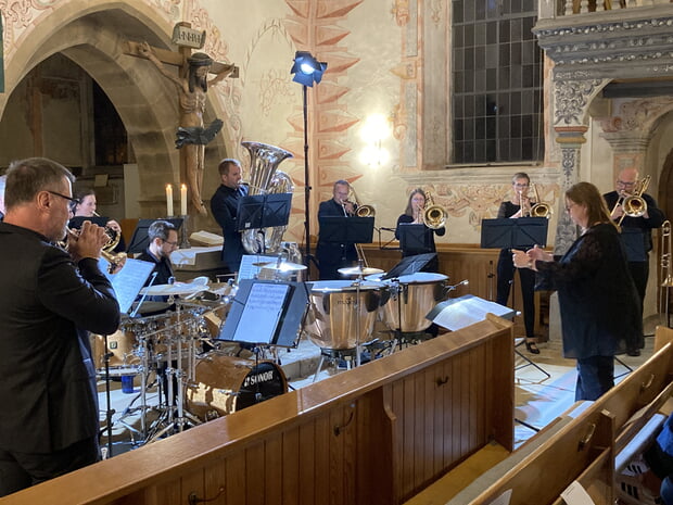EJW Bläserteam in der Kirche Pfaffenhofen