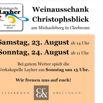 Weinausschank "Christophsblick" mit Musik
